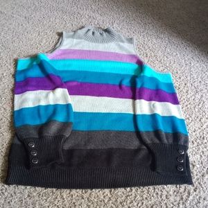 NEW YORK AND COMPANY COLD-SHOULDER SWEATER TOP SIZE XL